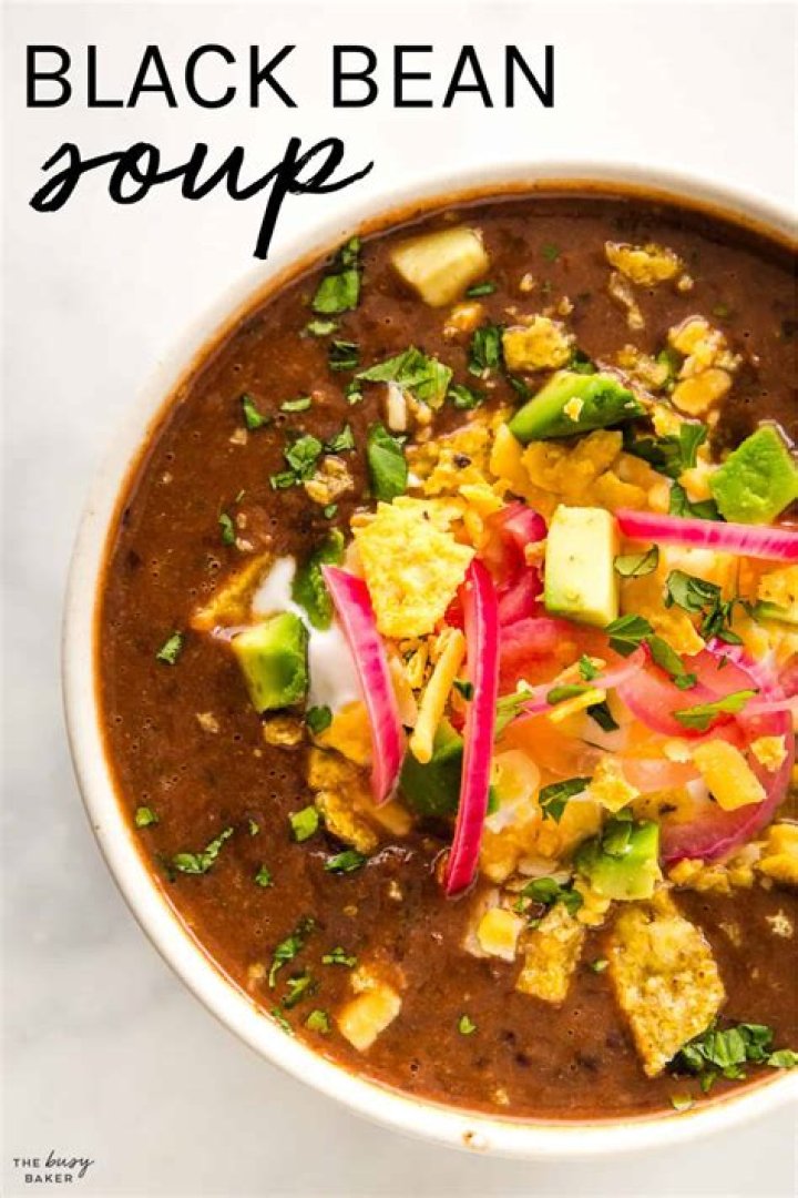 What is black bean soup made of?