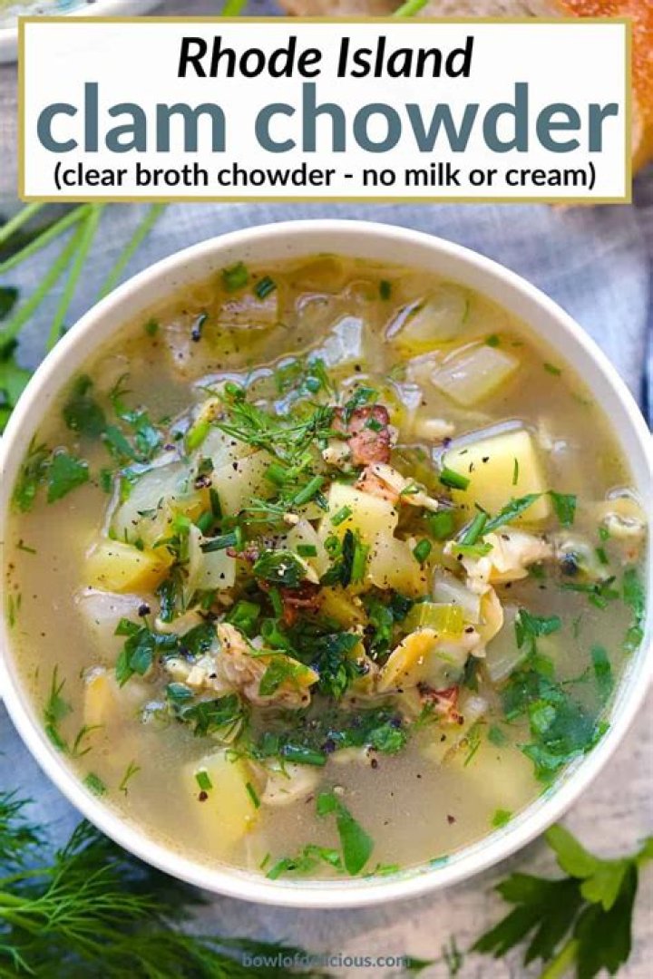What is the difference between New England and Rhode Island clam chowder?